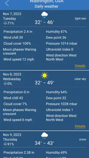 توقعات الطقس screenshot