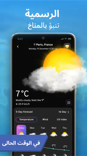 توقعات الطقس والقطعة screenshot