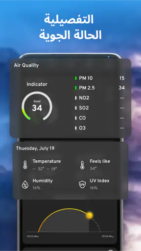 توقعات الطقس والقطعة screenshot