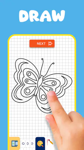 رسم الفراشة تتبع وتلوين screenshot