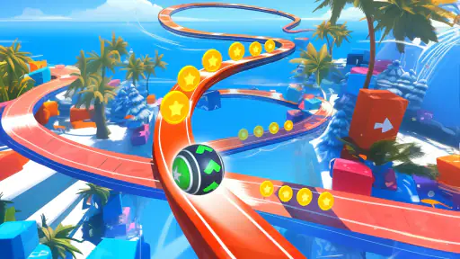 سباق الكرة الدوارة الخارق 3D screenshot