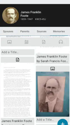 شجرة FamilySearch screenshot