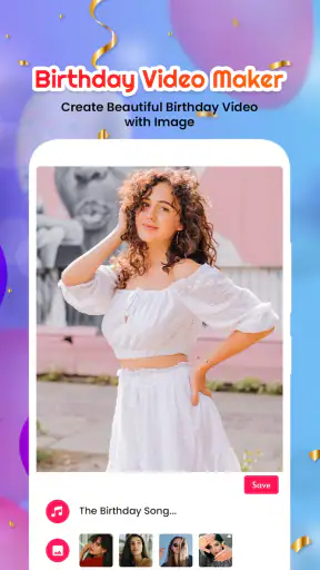 صانع فيديو عيد ميلاد مع أغنية screenshot