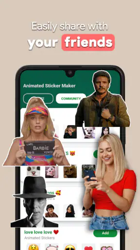 صانع ملصقات متحركة ملصق الخالق screenshot
