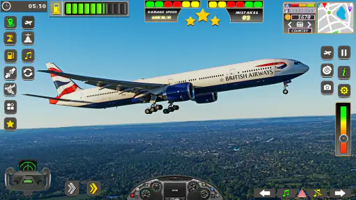 طائرة لعبة محاكاة الطيران 3D screenshot