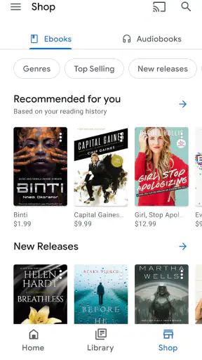 كتب Google Play screenshot