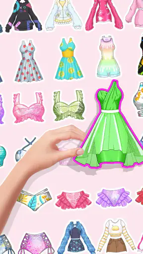 لعبة تلبيس الدمى ملصق DIY screenshot