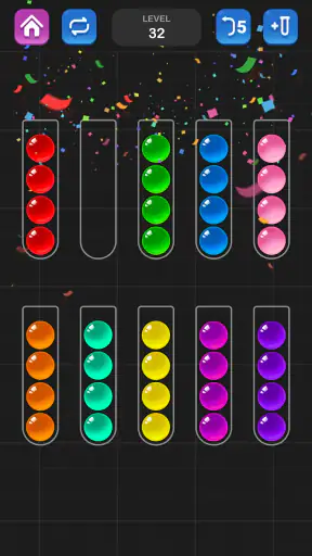 لعبة لغز فرز الكرة ، فرز اللون screenshot