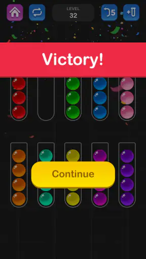 لعبة لغز فرز الكرة ، فرز اللون screenshot