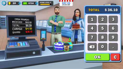 محاكي سوبر ماركت المخبز screenshot