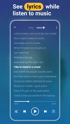 مشغل موسيقى-مشغل MP3 ومشغل صوت screenshot