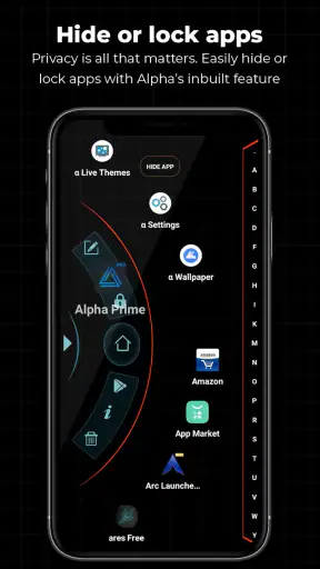 موضوع Alpha Hybrid Launcher 4D screenshot