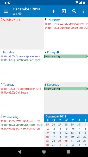 aCalendar+ Kalender & Tasks screenshot