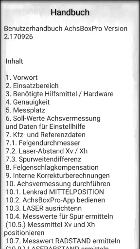 AchsBoxPro Achsvermessung screenshot