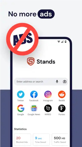 Ad blocker Browser Stands screenshot