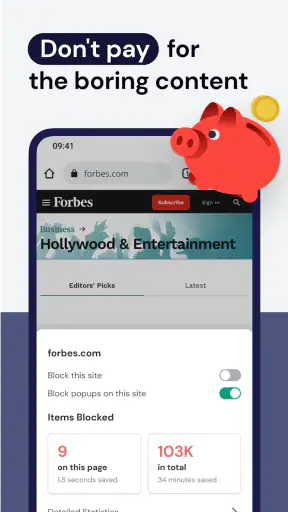 Ad blocker Browser Stands screenshot