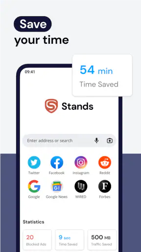 Ad blocker Browser Stands screenshot