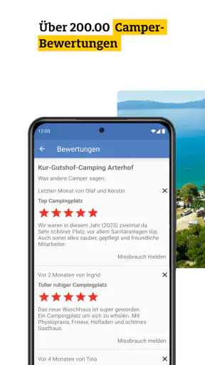 ADAC Camping / Stellplatz 2025 screenshot