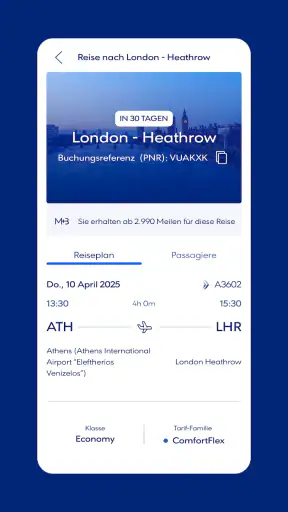 Aegean Airlines screenshot