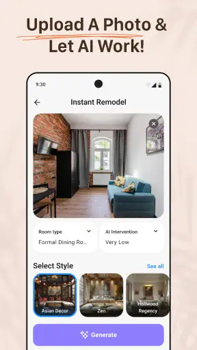 AI Remodel: Zimmer Einrichten screenshot