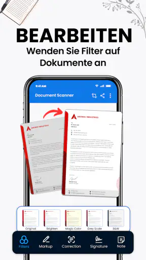 AI-Scanner, Scandokument screenshot