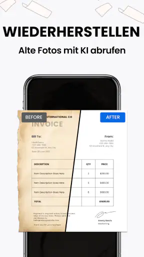AI-Scanner, Scandokument screenshot