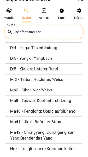 Akupunktur Assistent screenshot