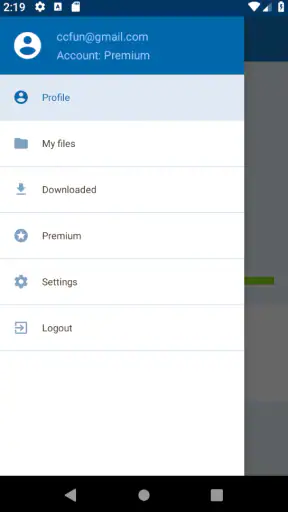Alfafile.net File Manager screenshot