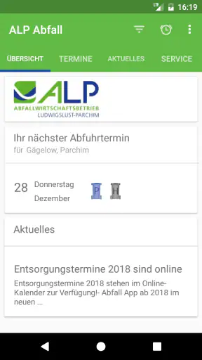 ALP Abfall screenshot