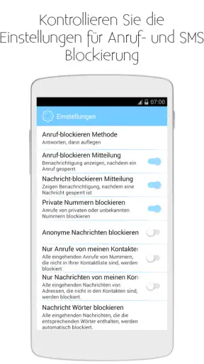 Anrufer und SMS Blockieren screenshot