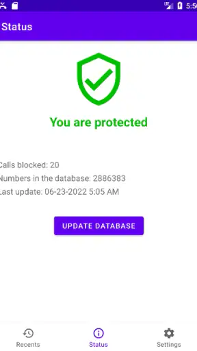 Anruffilter screenshot