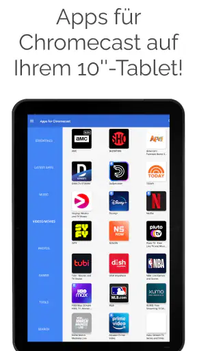 Apps für Chromecast screenshot