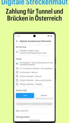 Autopay. Vignetten, Autobahnen screenshot
