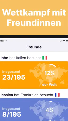 been: besuchte Länder screenshot