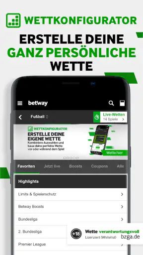 Betway Sportwetten screenshot