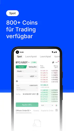 BingX BTC und Krypto kaufen screenshot