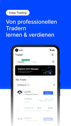 BingX BTC und Krypto kaufen screenshot