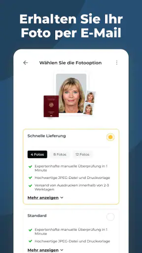 Passbilder App - PhotoAiD screenshot
