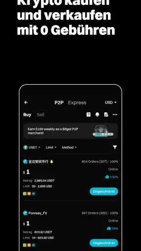 Bitget-Bitcoin, Kryptowährung screenshot
