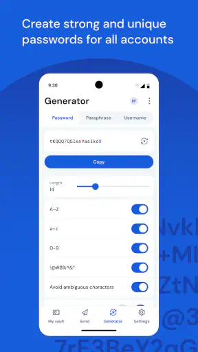 Bitwarden Passwortmanager screenshot