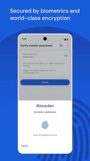 Bitwarden Passwortmanager screenshot
