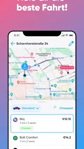 Bliq - Die beste Fahrt finden screenshot