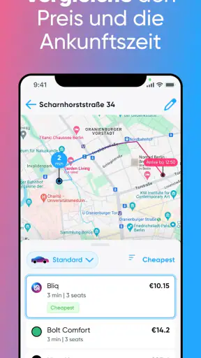 Bliq - Die beste Fahrt finden screenshot