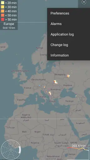 Blitzortung Gewitter-Monitor screenshot