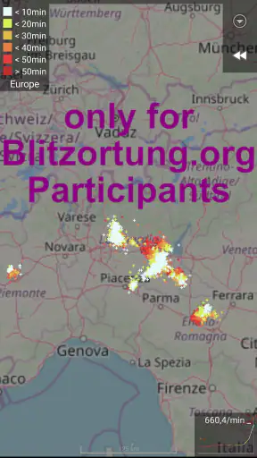 Blitzortung Gewitter-Monitor screenshot