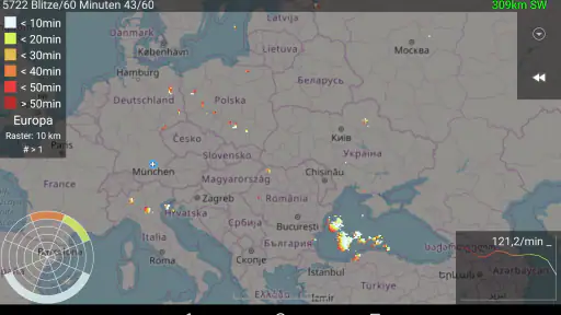 Blitzortung Gewitter-Monitor screenshot