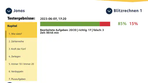 Blitzrechnen screenshot