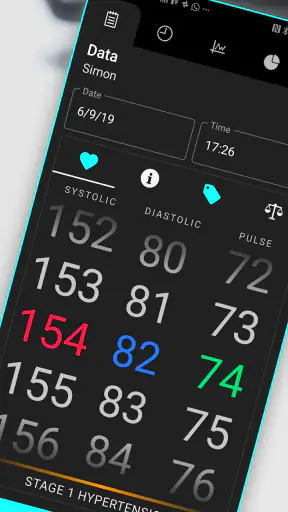 Blutdruck screenshot