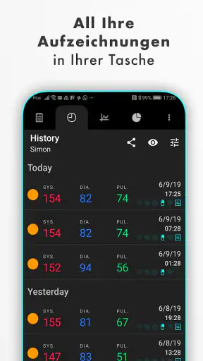 Blutdruck screenshot
