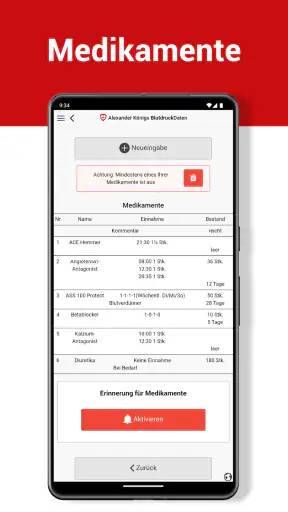 BlutdruckDaten – Blutdruck App screenshot